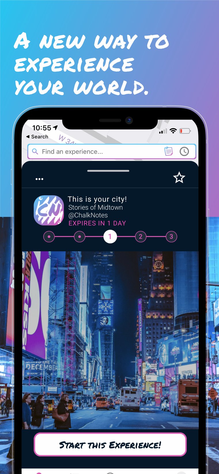 ChalkNotes story experience on iPhone